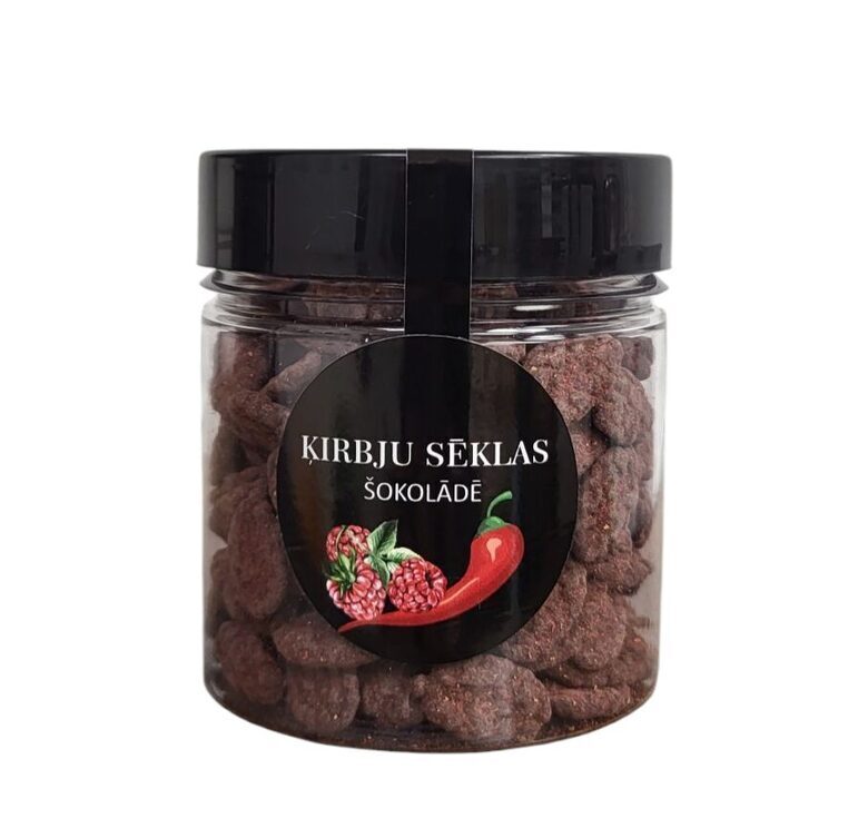 Ķirbju sēklas ar avenēm un čili 